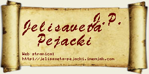 Jelisaveta Pejački vizit kartica